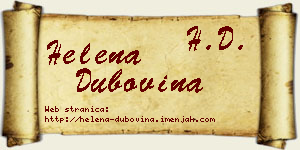 Helena Dubovina vizit kartica